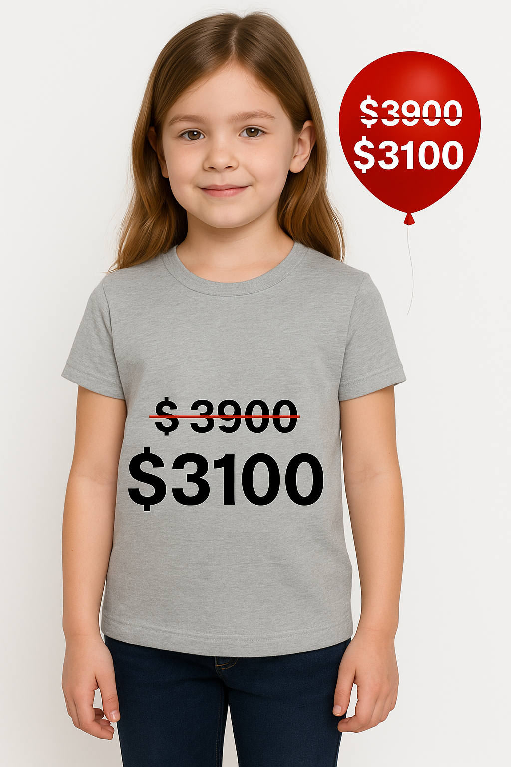 REMERA PARA SUBLIMAR GRIS NIÑO NIÑA